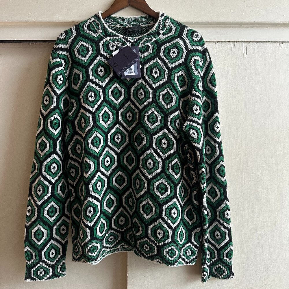 Men's Prada Geometric Pattern Sweater